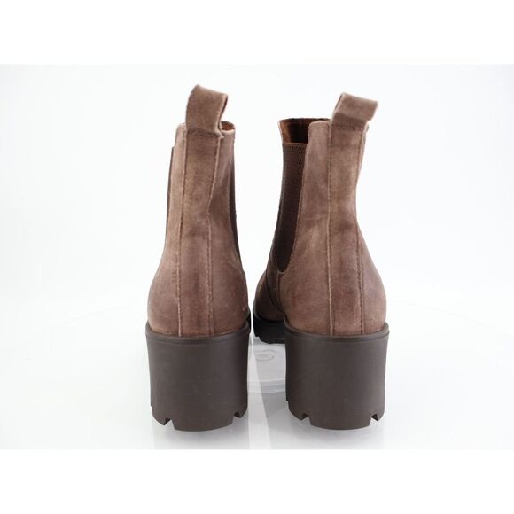 Born Graci Chelsea Boot Size 11 M Lug Sole Brown Leather Block Heel Pull on - Picture 3 of 11